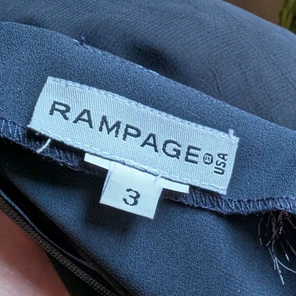 Vintage 1990s Rampage Slip Dress Floral Cottage Slit Whimsygoth Size 3 - Picture 9 of 16